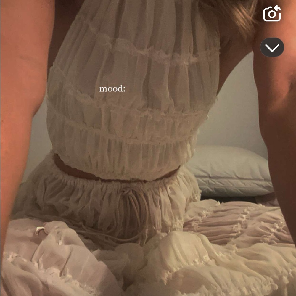 Elegant Cream Ruffled Dress